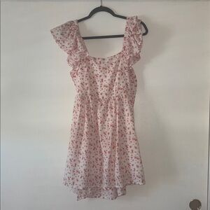 Francesca's Collections Pink Floral Dress